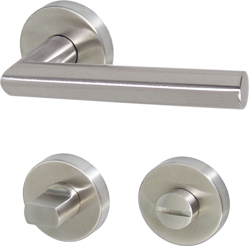 Edelstahl Türbeschlag TA-1206 R WC Türdrücker Türgriffe Türklinke