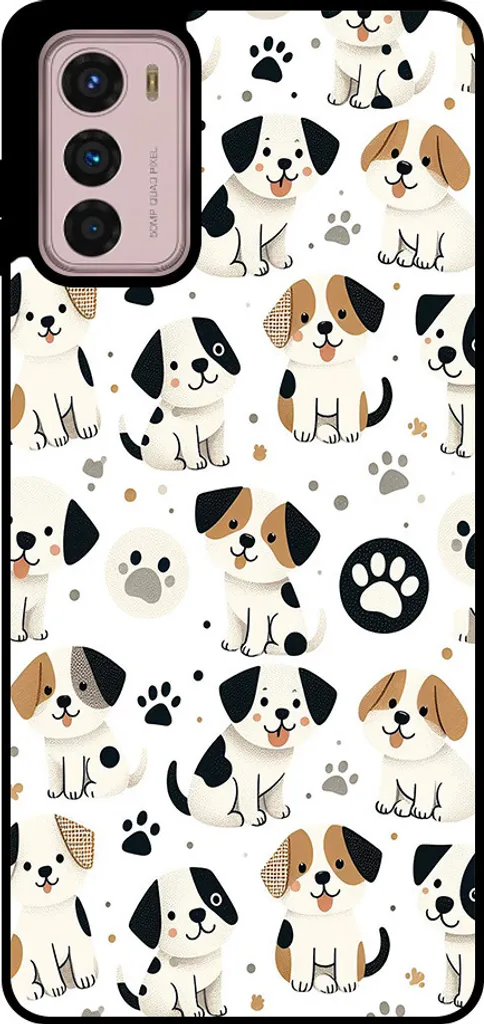 Smartphonica Custodia per telefono adatta a Motorola Moto G42 con stampa di un cane - Custodia posteriore in TPU con disegno di un cane