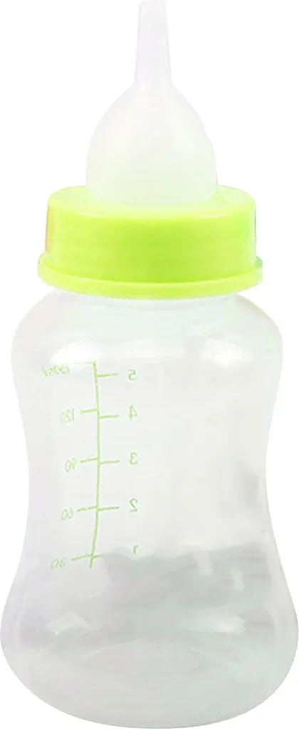 Biberon 150ml per Cuccioli e Gattini con 2 Tettarelle di Ricambio
