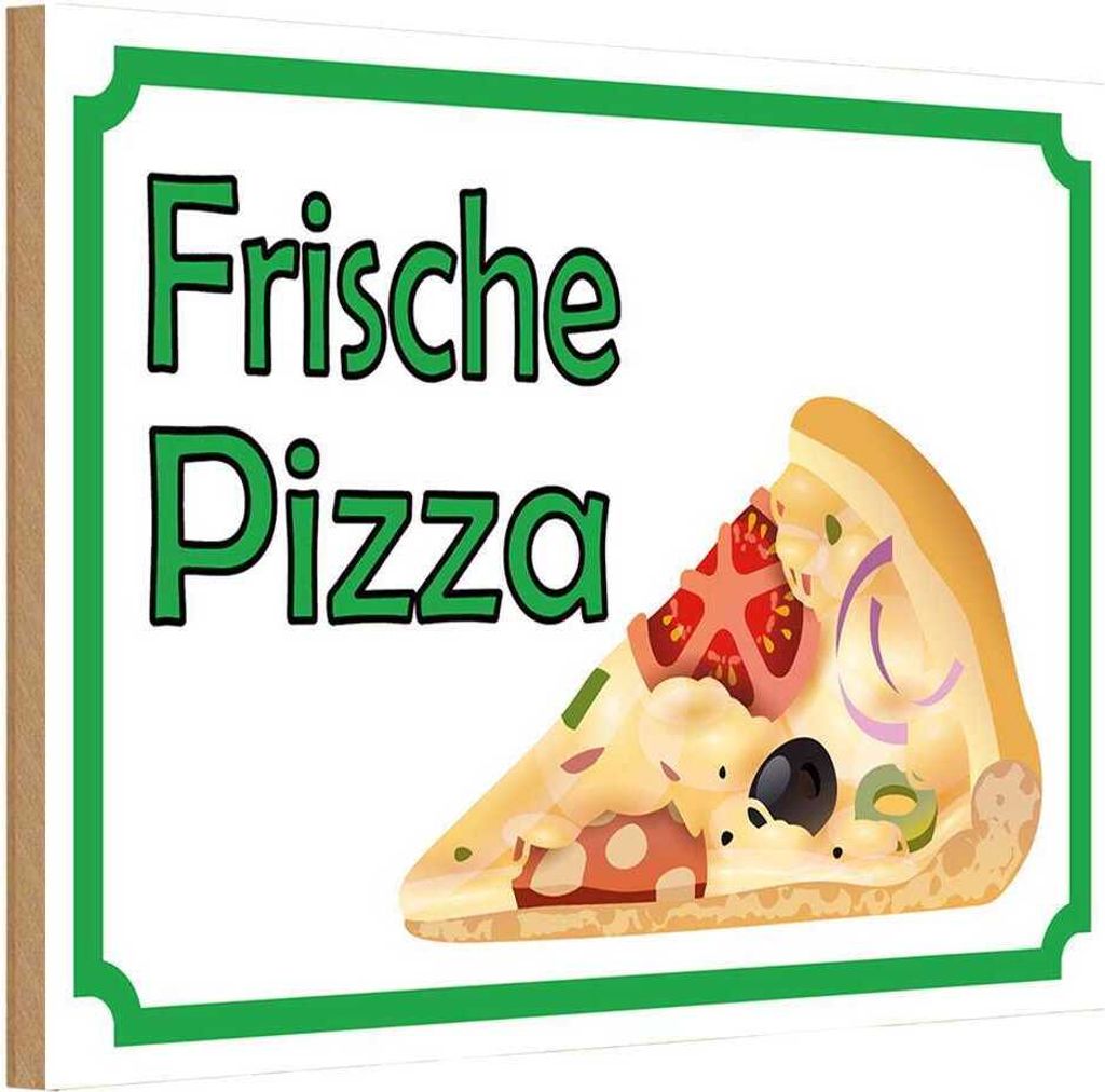 vianmo Holzschild 20x30 cm frische Pizza Verkauf Essen Trinken