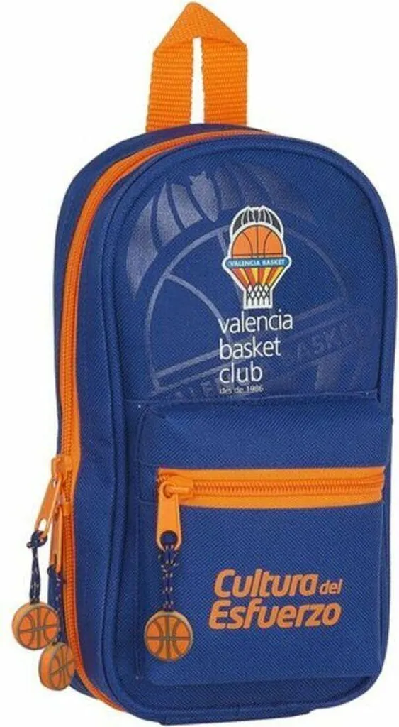 Cartable scolaire Valencia Basket bleu avec trousses pour fournitures