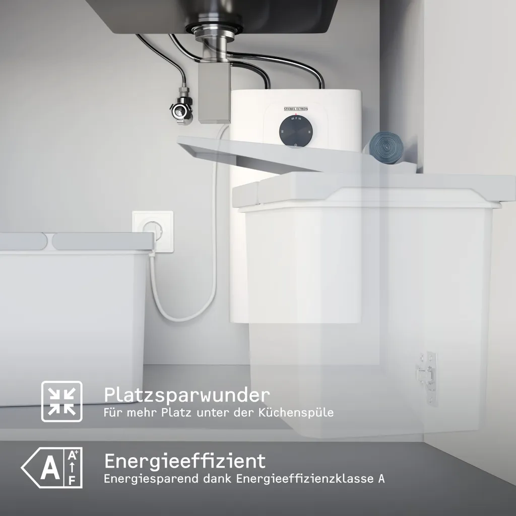Petit chauffe-eau électrique sous évier 5L compact SNU 5 Plus - 18