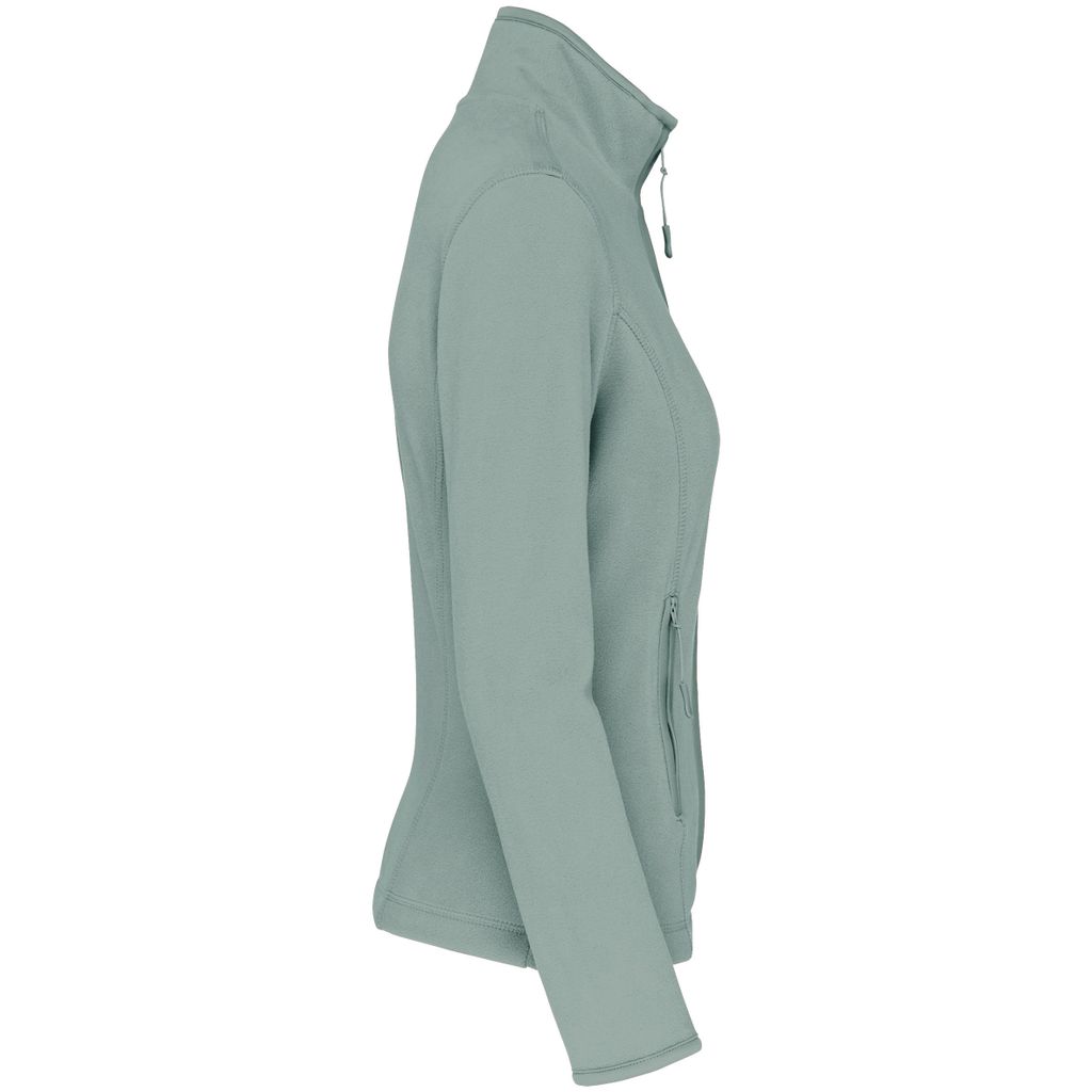 Kariban Damen Fleece Jacke Micro Fleecejacke Windjacke Winterjacke, Größe:3XL, Farbe:Sage