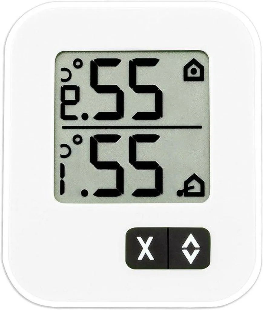 Thermomètre numérique filaire blanc avec fonction mémoire min et max L