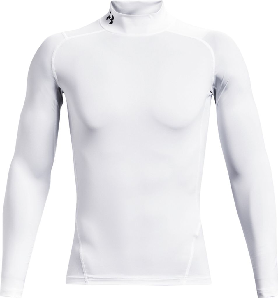 UNDER ARMOUR HeatGear Armour Mock langarm Trainingsshirt Herren 100 - white/black XS