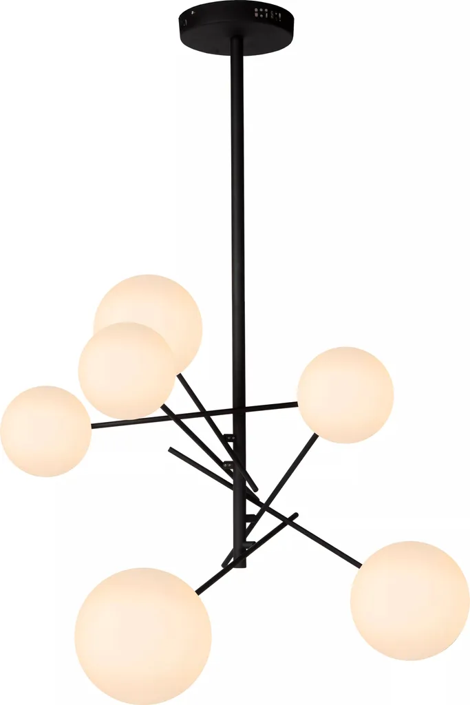 Suspension Lustre Design Noir ALARA de Lucide avec 6 LED G4 Incluses