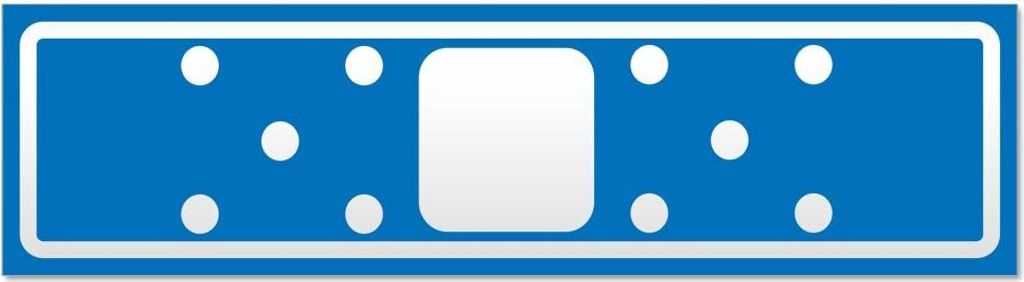 Kiwistar Pflaster invertiert Magnetschild Schild magnetisch - 60cm Blau - Magnetfolie für Auto PKW Kfz
