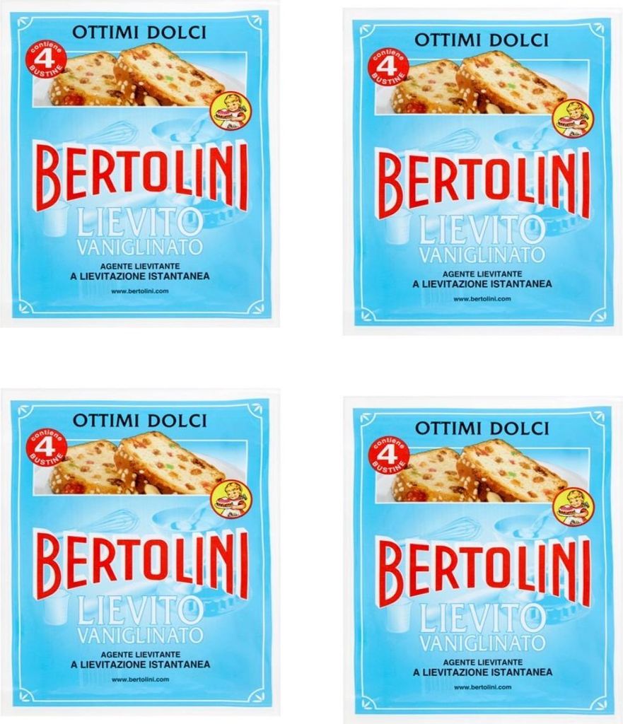 Bertolini Vanillehefe (je Umschlag 16 g, 4 Portionen) – 4 Stück