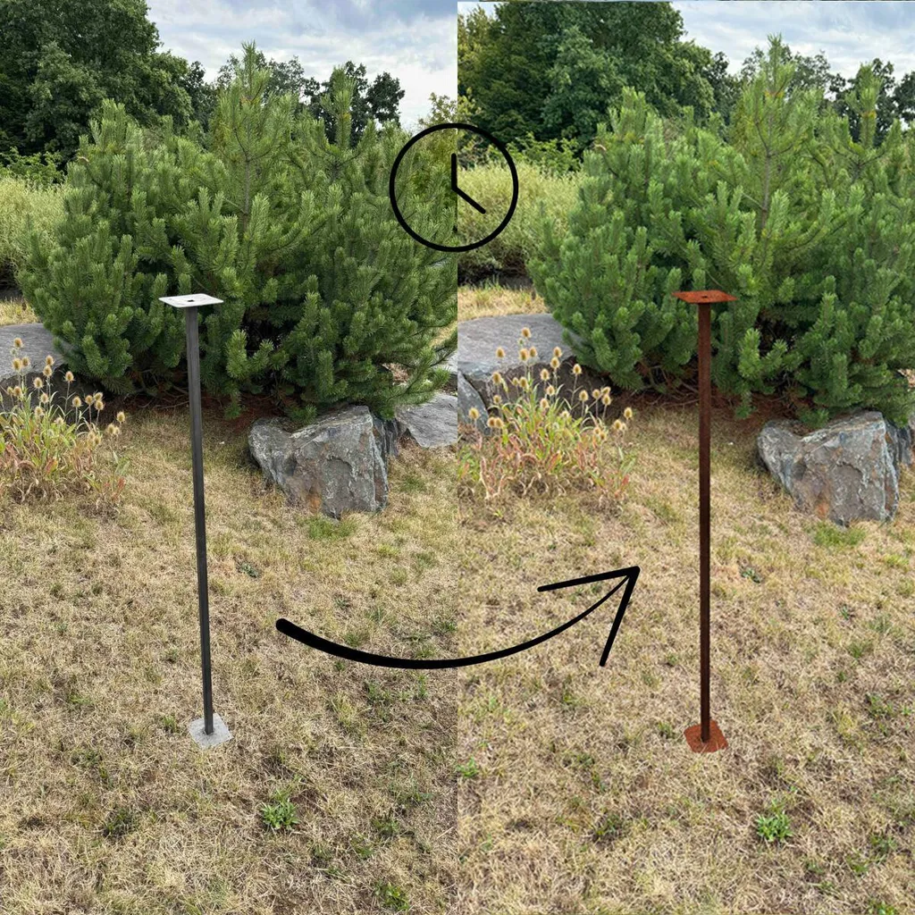 Support mangeoire oiseaux anti-prédateurs 120 cm CORGARDEN Acier Corten