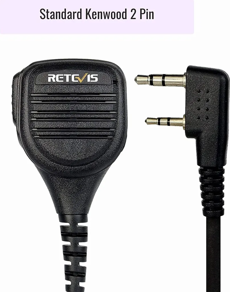 Microfono Esterno Retevis 2 Pin per Walkie Talkie RT24 RT27 RT618 - 3