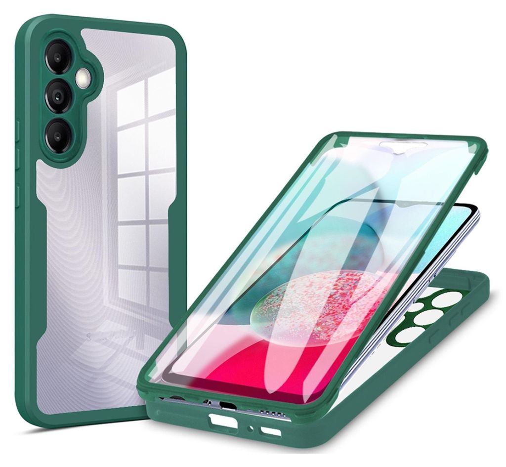 360 Grad Handyhülle für Samsung Galaxy A57 5G mit Display & Kameraschutz Grün
