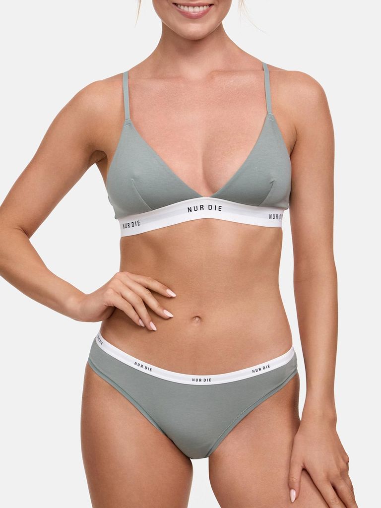 Nur Die Soft-BH 2-Pack Sportiv - khaki/rose - Größe 48-50