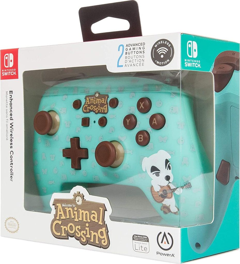 A Nintendo Switch controller in its packaging.