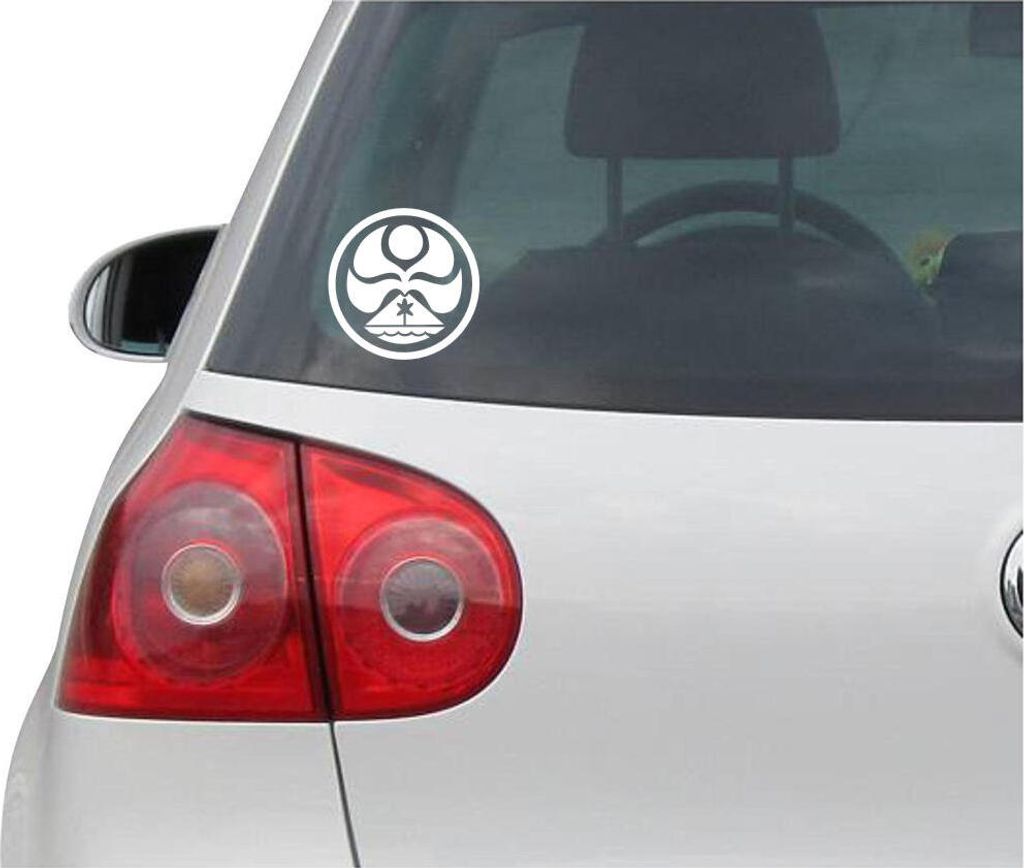 Aufkleber / Autoaufkleber - JDM - Die cut - HIC HAWAIIAN ISLAND CREATIONS Decal Fenster Sticker - weiß - 88mmx88mm