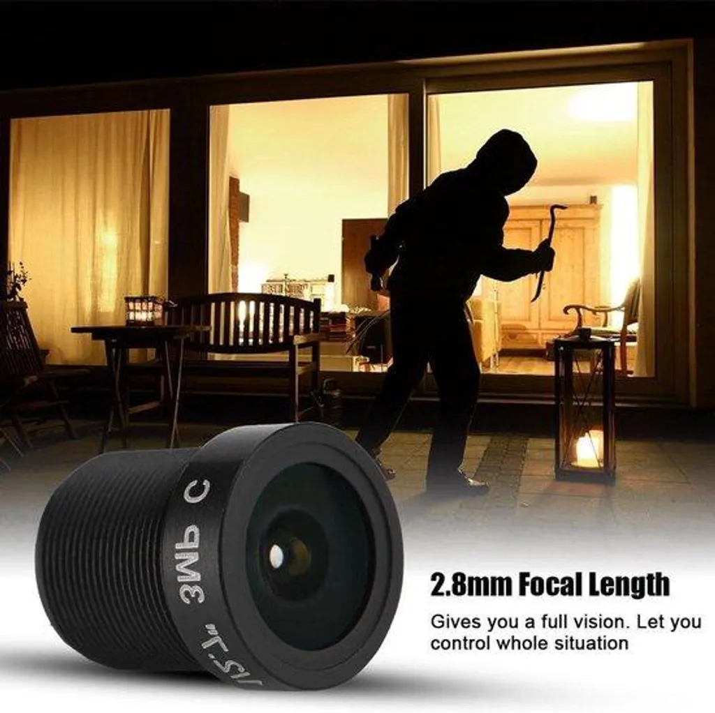 Objectif Caméra Surveillance 28mm M12 Full Frame 3MP HD 1080p IR