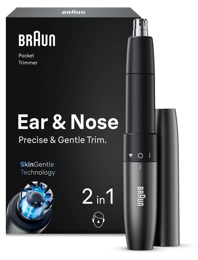 Braun EN 20, Ohr, Nase, Schwarz, Batterie Produktbild 