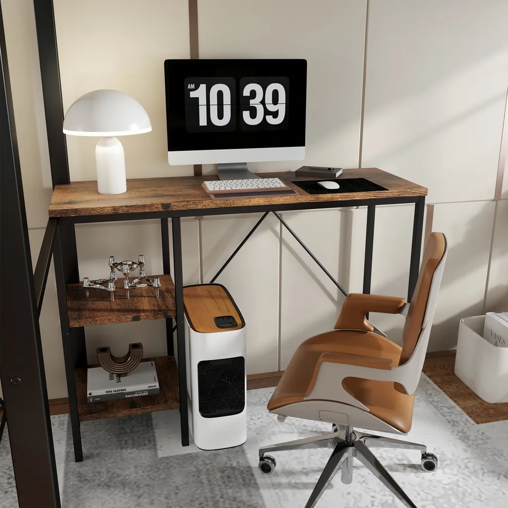 Lit superposé 120x200 robuste : la solution bureau et rangement incluse - 7