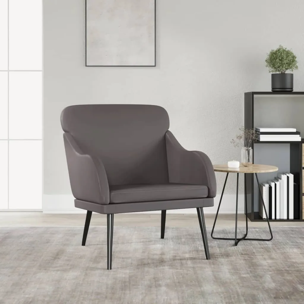 Poltroncina Grigia Design Moderno 63x76x80 cm | The Living Store