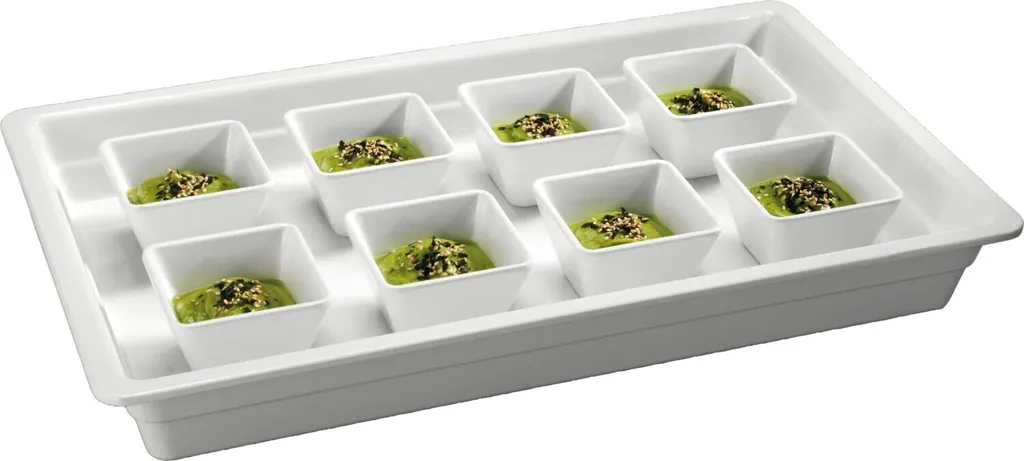 Contenitore GN 1/1 Pujadas Melamina 65mm Bianco - Ideale per Catering