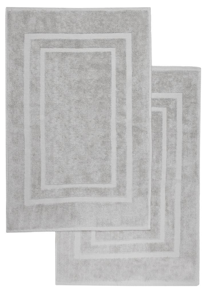Badematte 800gsm Silber grau 50 X 80 CM (2er Pack) Produktbild 