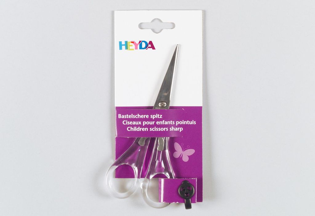 Heyda Bastelschere spitz 13 cm sort.