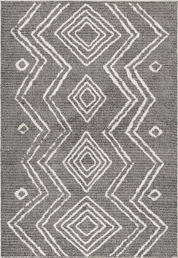 Taznaxt Berber teppich kurzflor rechteckig 140x200cm schwarz