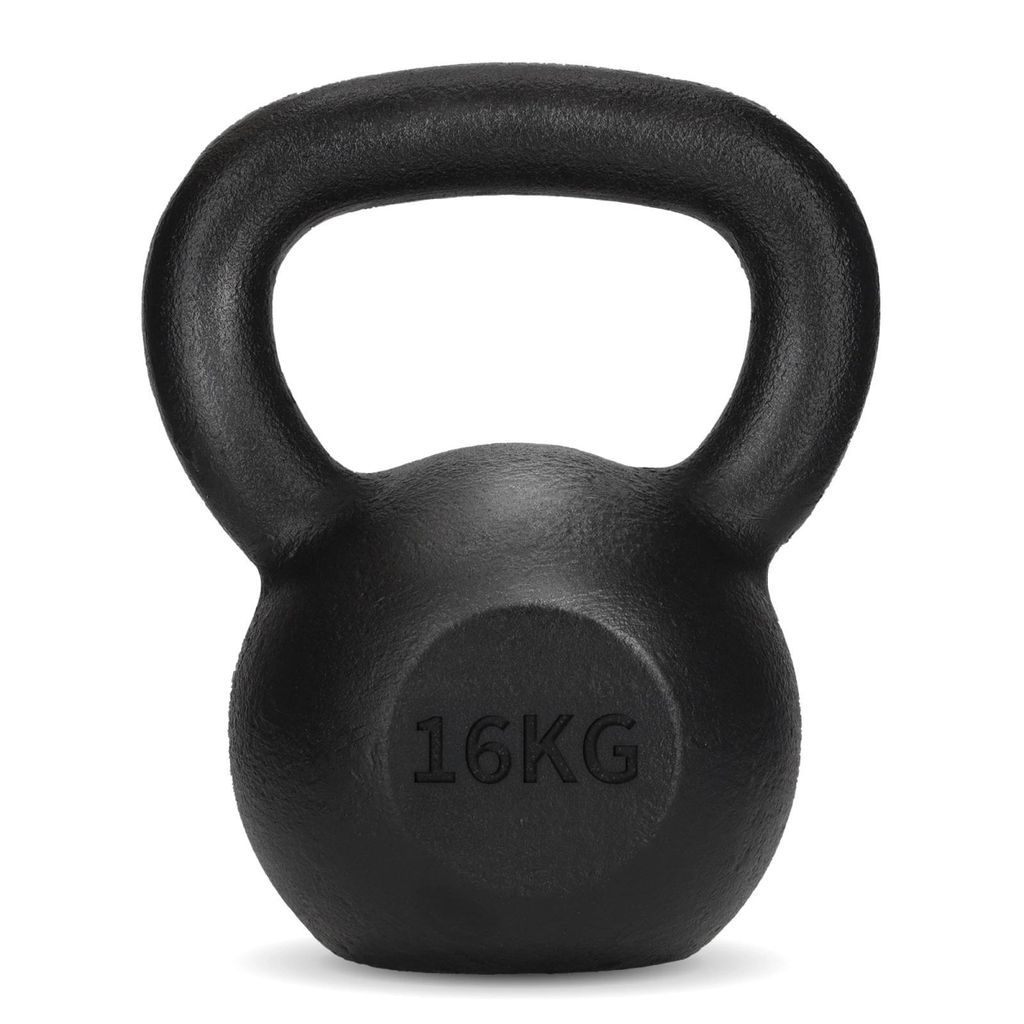 4FIZJO Gusseiserne Kettlebell 16 kg, Trainingsgewicht für Produktbild 