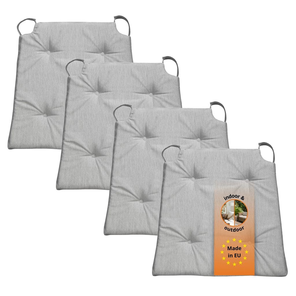 Set van 4 stoelkussens 42 x 40 cm, voor binnen en buiten, Productafbeelding 