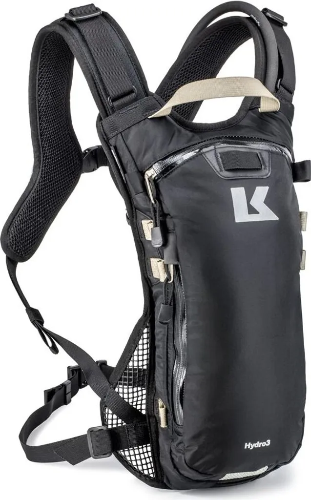 Sac Kriega Hydro3 Sac à dos d'hydratation Noir pour Moto Tout-Terrain