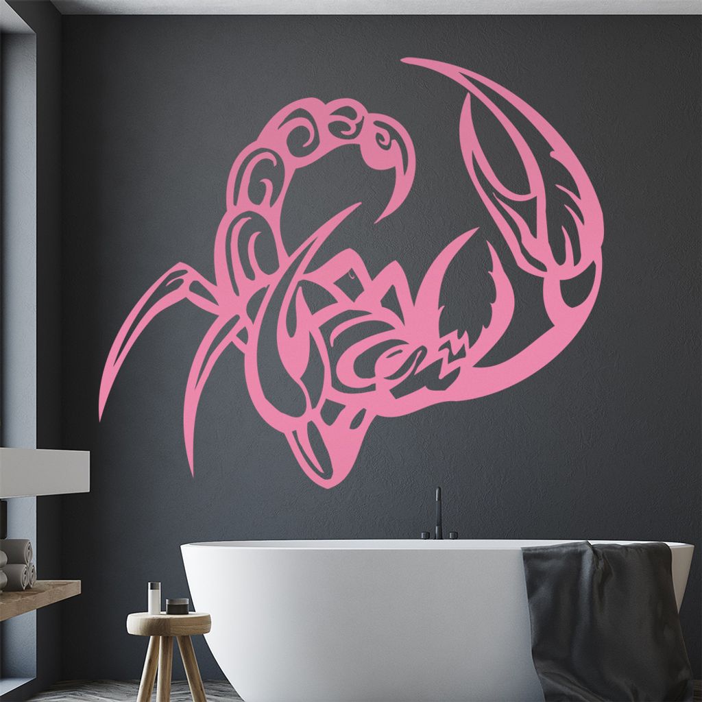 Skorpion Wandtattoo in 6 Größen - Wandaufkleber Wall Sticker - Dekoration, Küche, Wohnzimmer, Schlafzimmer, Badezimmer