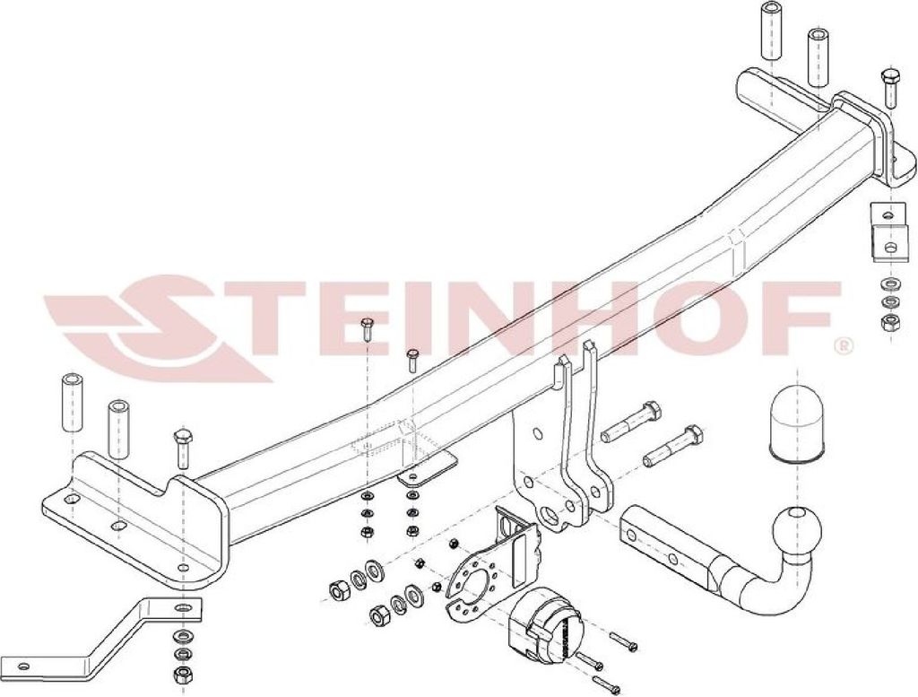 Z547957 Anhängerkupplung passend für SSANGYONG Rodius I 2004-2013 starr