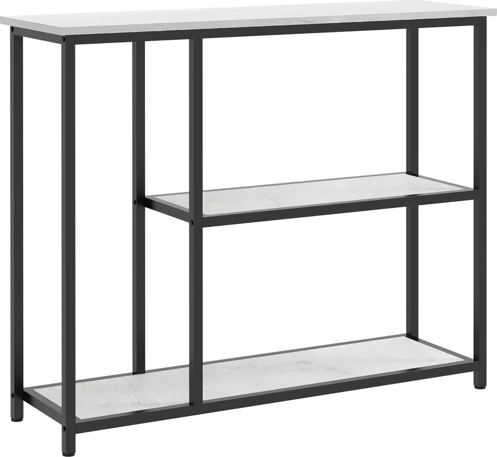 Console de couloir étroite table d'appoint gain de place blanche