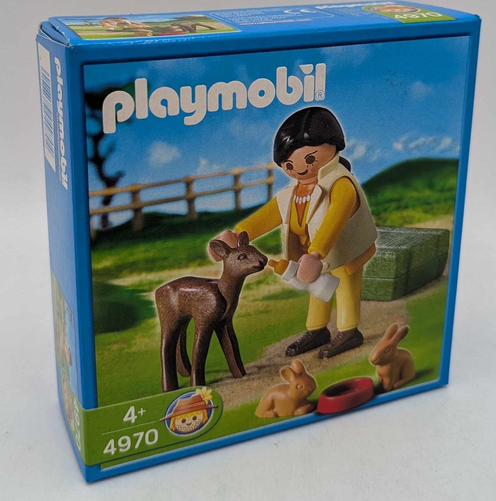 PLAYMOBIL 4970 Tierpflegerin mit Rehkitz und Hasen