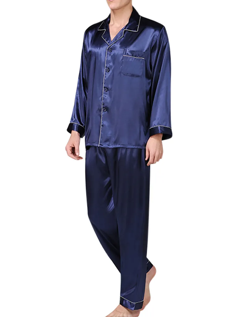 Götzburg Pyjama in Blau für Herren Herren Bekleidung Nachtwäsche Schlafanzüge und Loungewear 