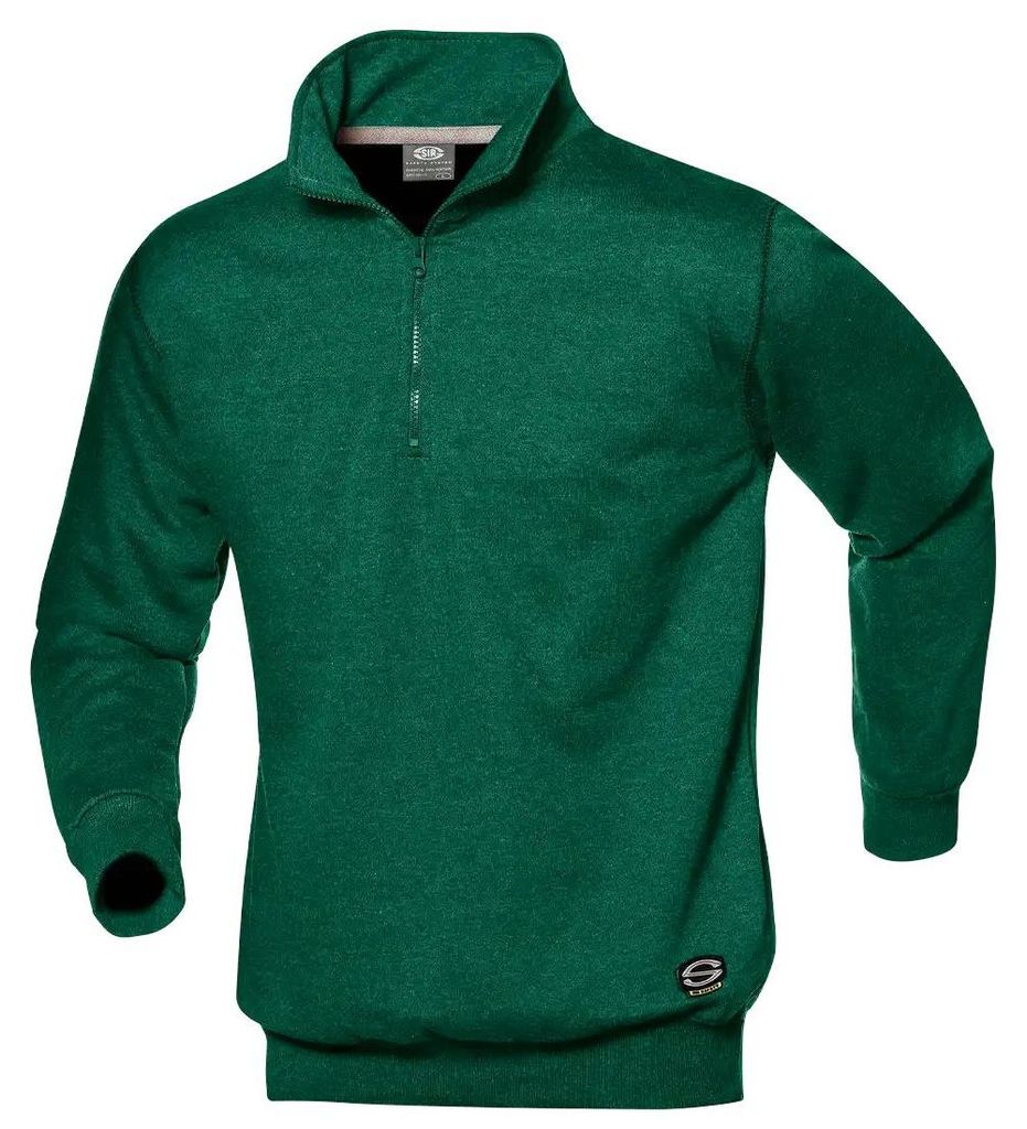 Sir Safety Sirflex Thermo-Sweatshirt Herren mit Reißverschlusskragen Baumwolle Polyester, S, GREEN