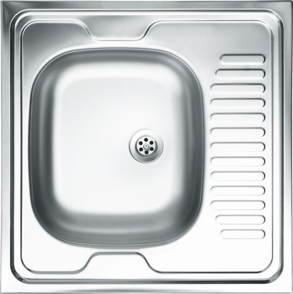 1-bowl steel sink with drainer - overlay Zdjęcie produktu 