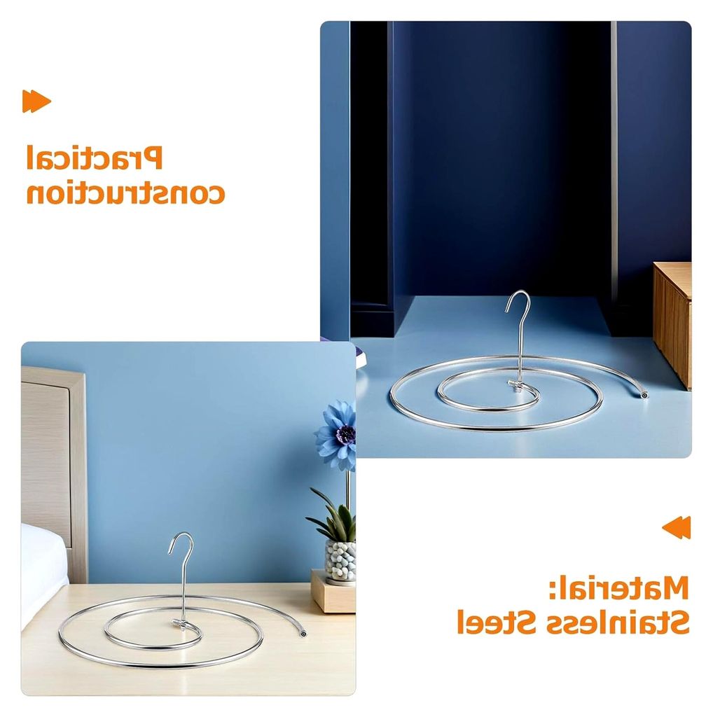 4 Stück Edelstahl Spiral Wäscheständer Ø40cm Rostfreier Bettdeckenhalter mit Drehfunktion für Wand und Balkon
