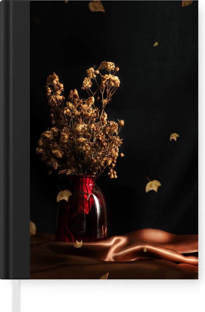 MuchoWow Notizbuch Tagebuch Haushaltsbuch Notebook A5 Getrocknete Blumen - Blumenstrauß - Stilleben - Notizblock - Notizheft - Notebook - Schrei...