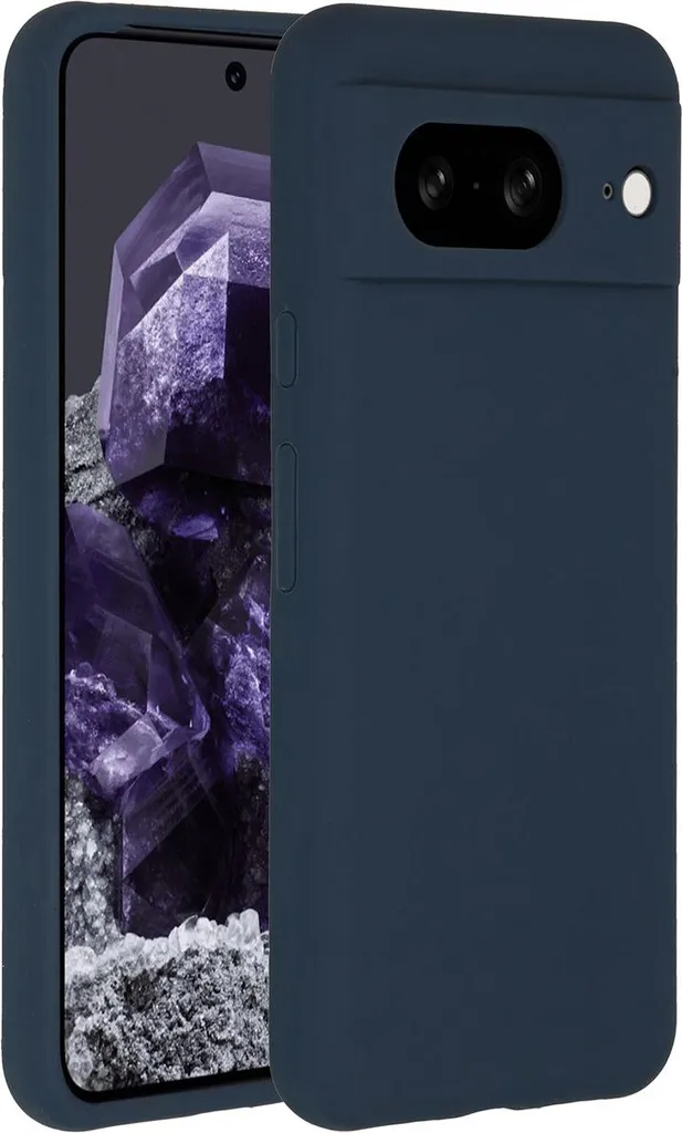 Cover Silicone Liquido Accezz per Pixel 8 Blu Scuro - Antiurto Top