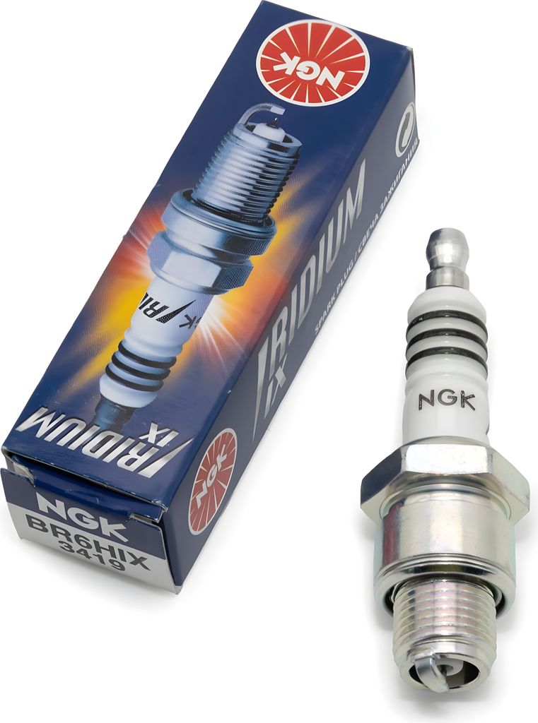 NGK Zündkerze BR6HIX Iridium-Zündkerze entstört, 12,7mm Kurzgewinde Ø 14,0mm, 3419