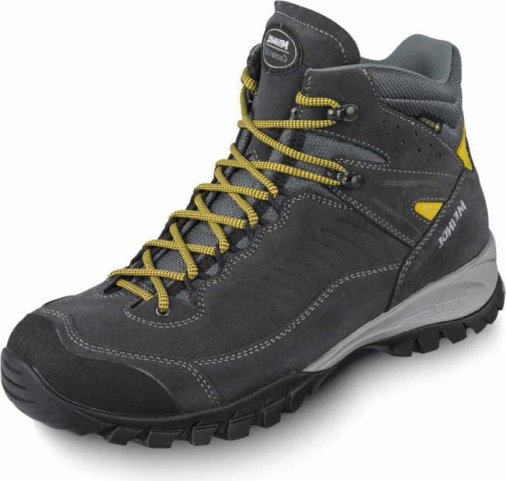 A single hiking boot is shown against a white background.