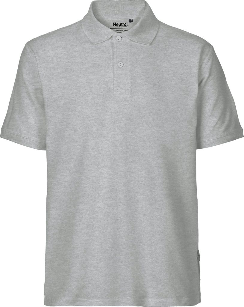Neutral O20080 | Herren Classic Polo / 100% Fairtrade-Baumwolle - Farbe: Sports Grey - Größe: XXL