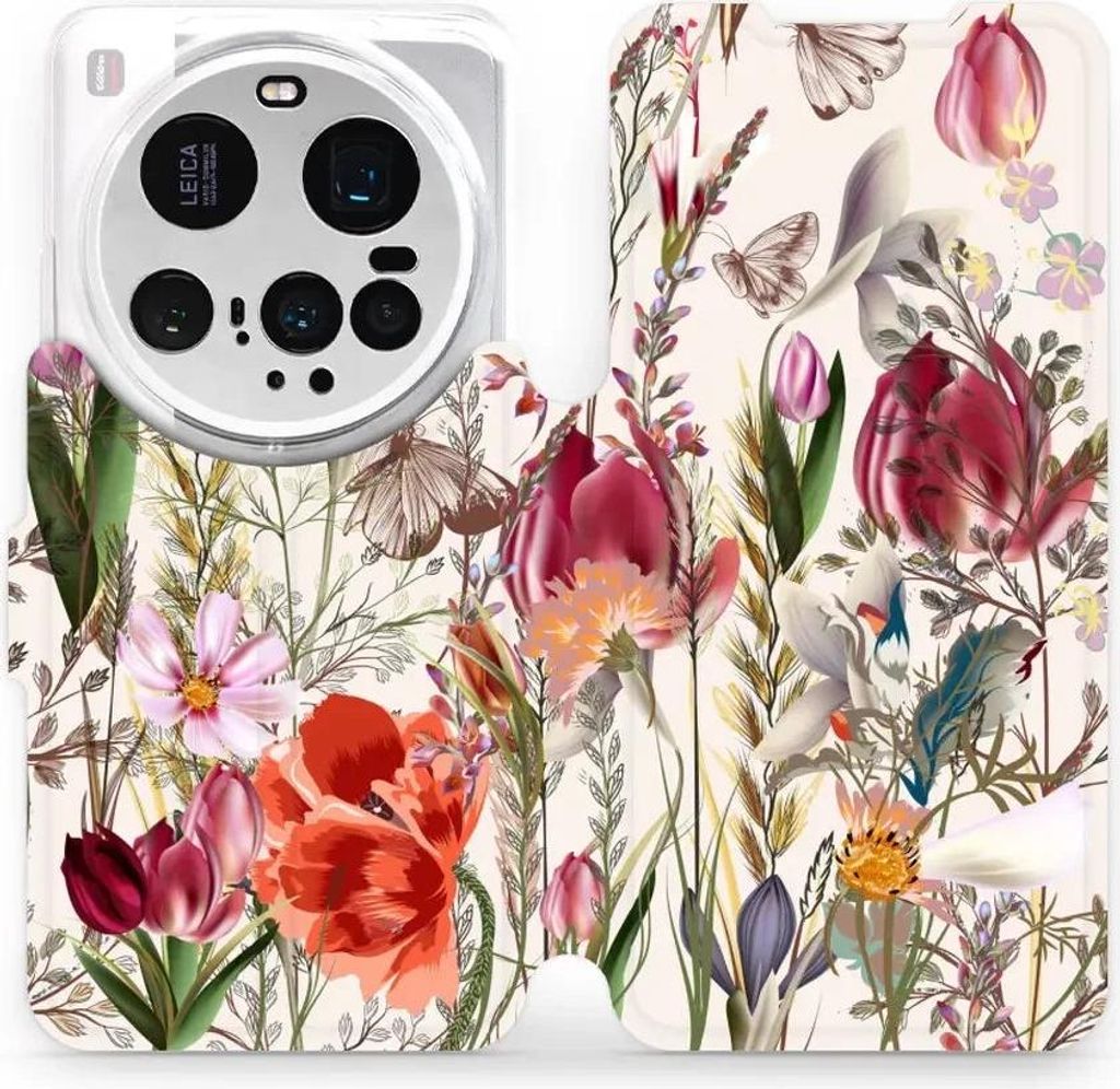 Handyhülle mit klappe für Xiaomi 15 Ultra, Mobiwear Book, Blumenstrauß