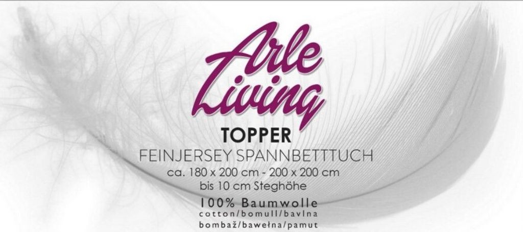 Topper Spannbettlaken schwarz 180x200 - 200x200 cm 170g/m² bis 10 cm Steg Boxspring Bett