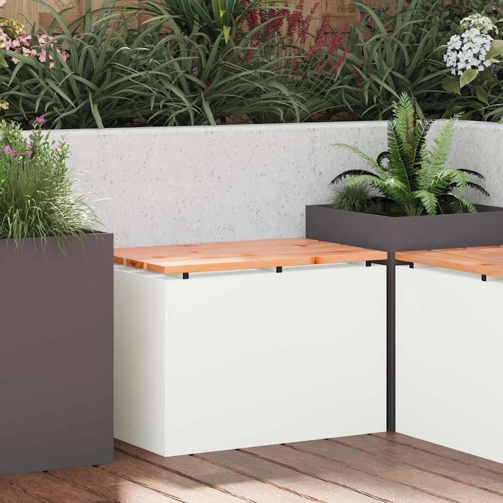 "Schlussverkauf" Bank Outdoor 1 PC - Gartenbank Sitzbank - Weiß 60x40x43 cm C15440