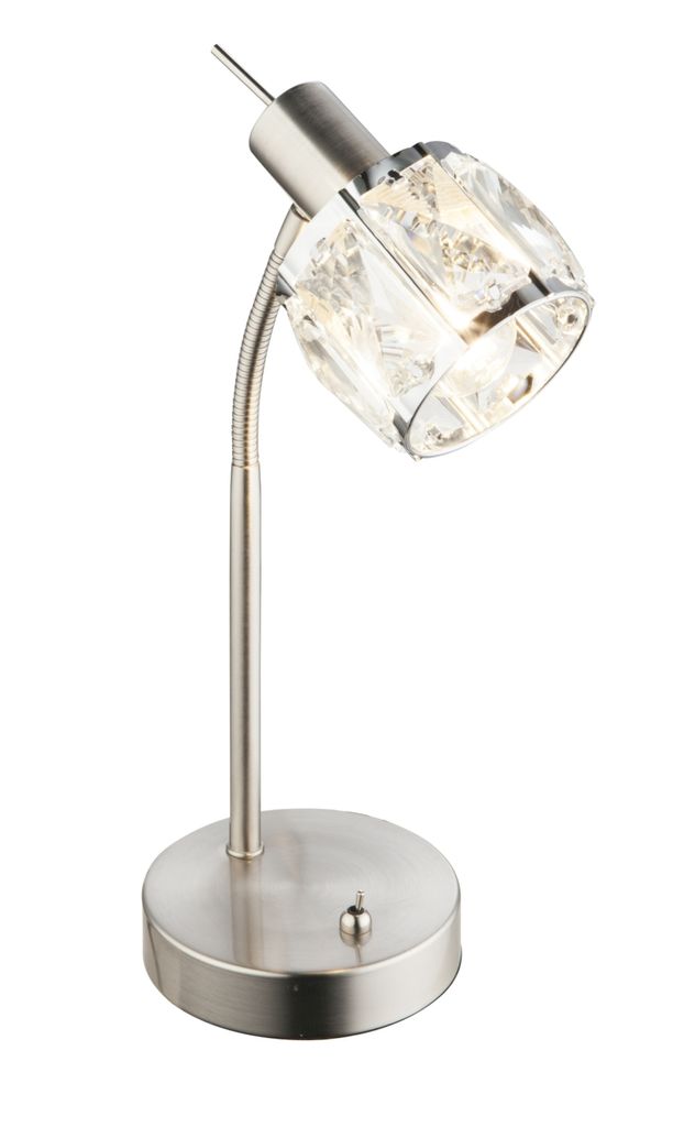 Globo Lighting stolná lampa kov matný nikel, kov, číre Obrázok produktu 