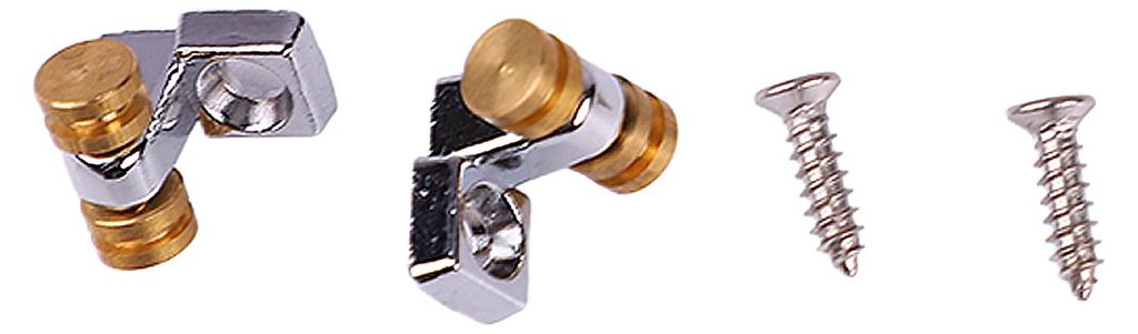 2 Stück Rollensaitenniederhalter für E-Gitarren und Bässe aus Messing-Zink-Legierung