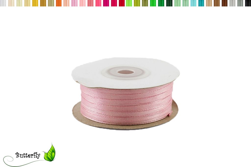 Satinband 3mm x 91m Rolle, Farbe:044 altrosa Produktbild 