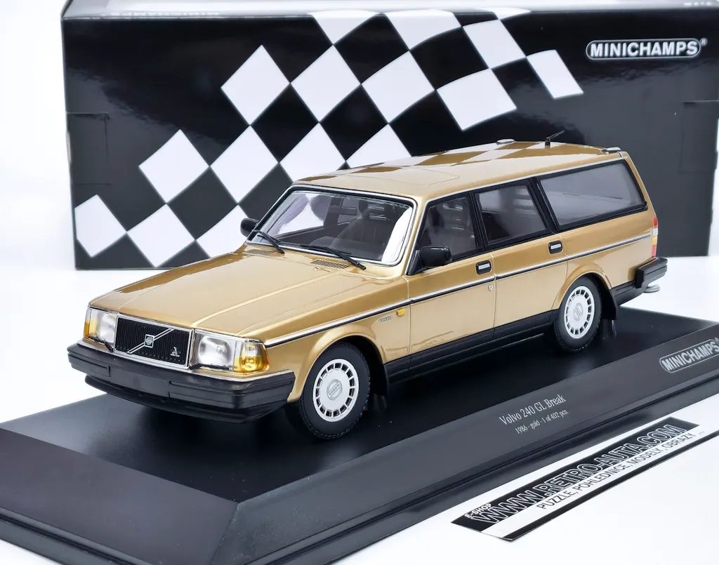 Volvo 240 GL Break 1986 Gold Minichamps 1:18 - Miniature de Collection