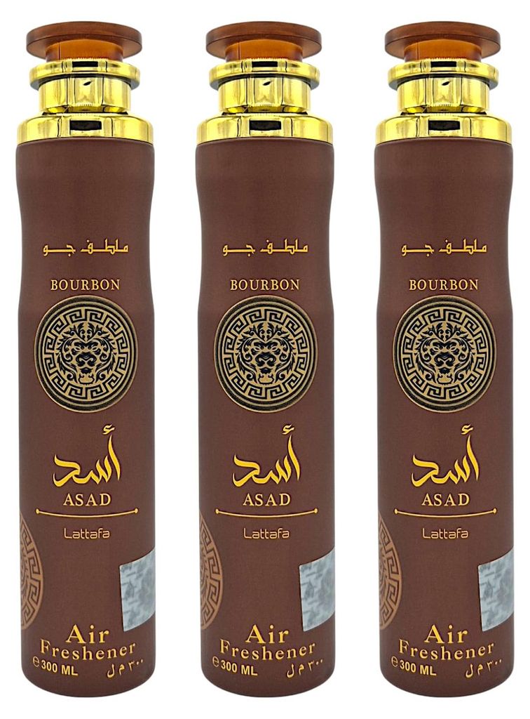 Asad Bourbon Raumduft Set 3x300ml – Lufterfrischer & Produktbild 